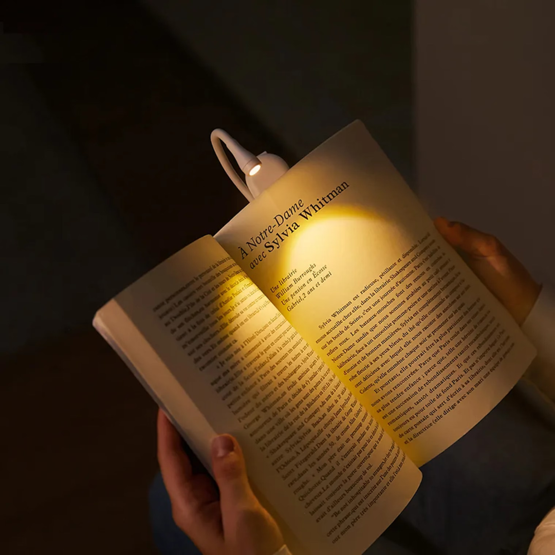 LumiBeam Clip-On Leeslamp | LED-boeklamp met meerdere kleuren en flexibele armVerstelbaar