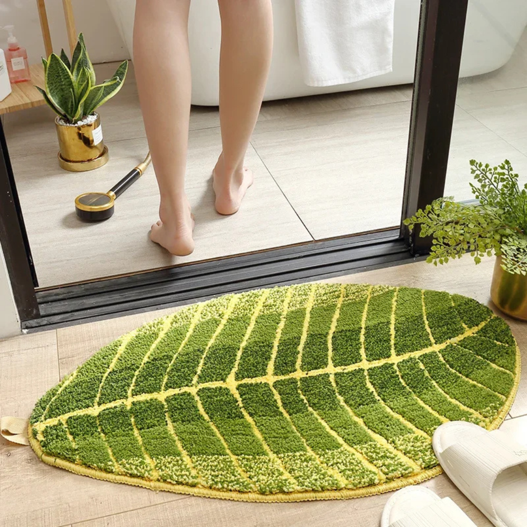 VelvetLeaf Bathroom Carpet | Flocke bath mat with luxurious look and non-slip technology