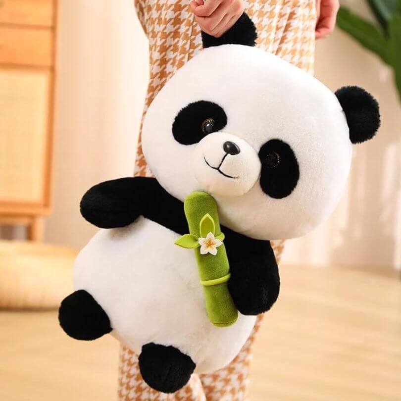 Schattige Panda Plushie | Schattige panda met bamboe voor kinderen