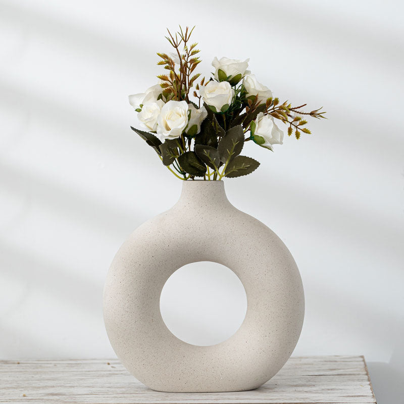 Stijlvolle Keramische Bloemenvase | Moderne decoratieve vaas met mat design