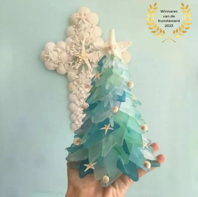 Sea Glass ChristmasTree™ | Handgemaakte unieke zeeglas esthetiek voor kerst