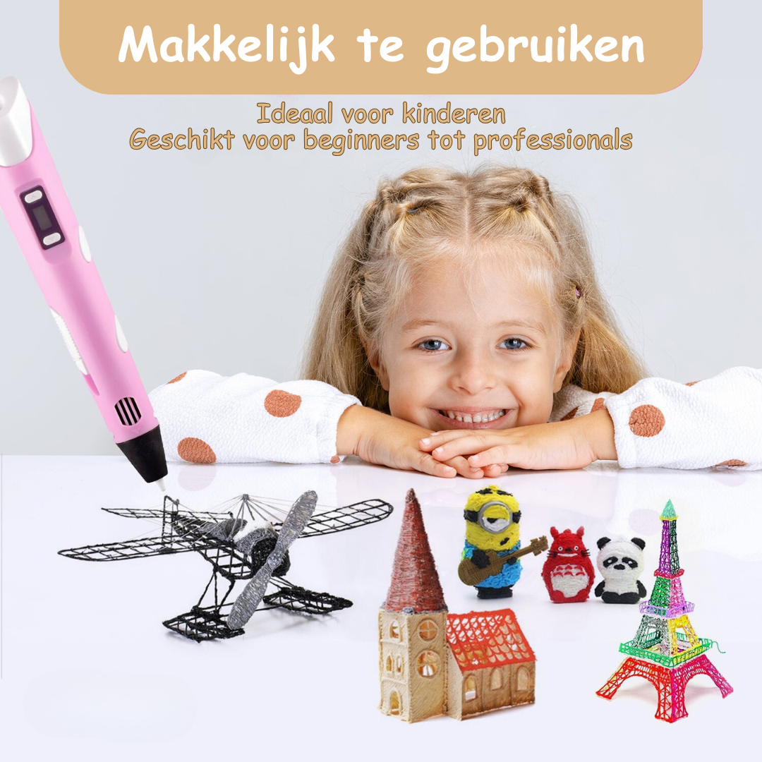 3D Pen | Kijk hoe je kleine kunstenaar met gemak kleurrijke, 3D-magie creëert