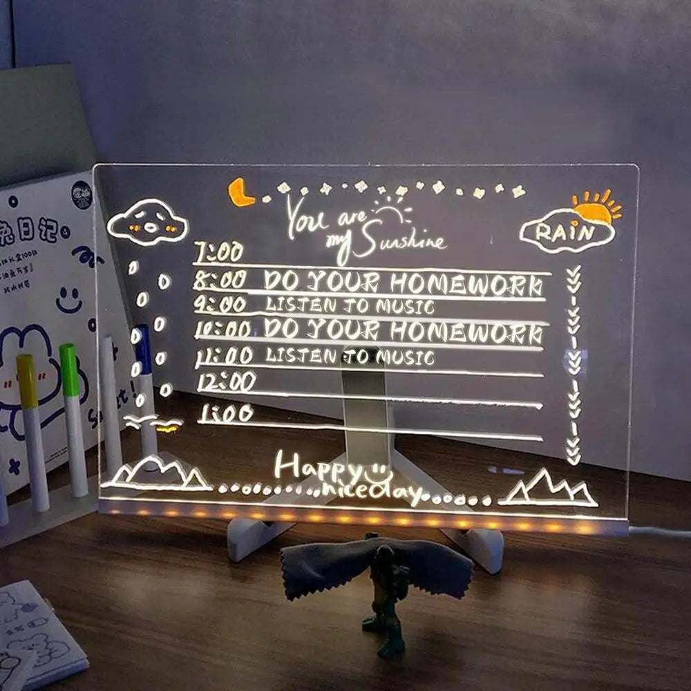 GlowSketch Creatief LED Tekenbord | Uitwisbaar kindertekenbord met nachtlampje