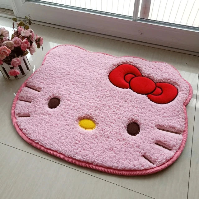 FelineLux Hello Kitty tapijt | Zachte pluche antislipmat voor badkamer en woonkame