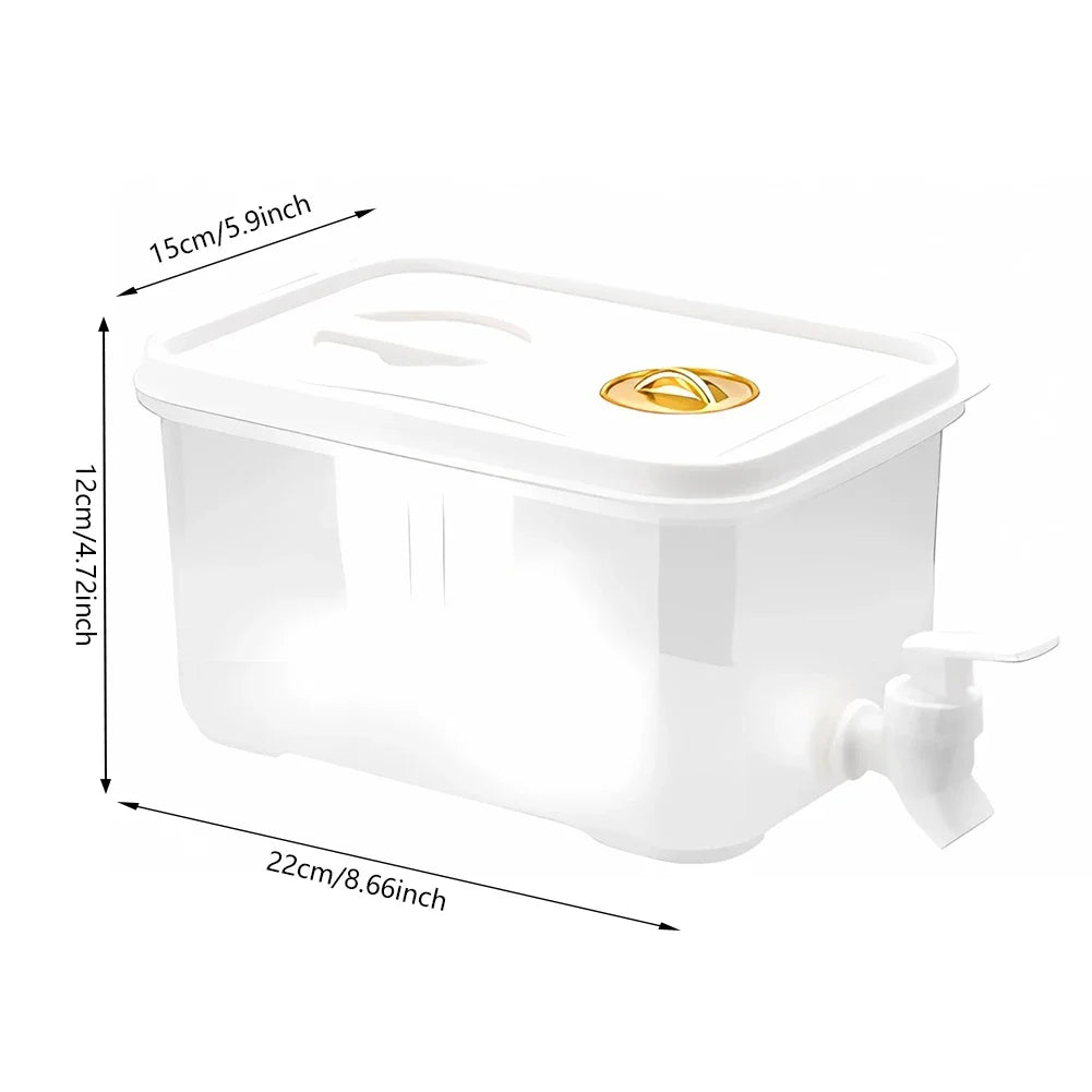 AquaGlide Ice Drink Dispenser | 3.5/5/10L Refrigerator-friendly juice jug with tap and lid for water and juice