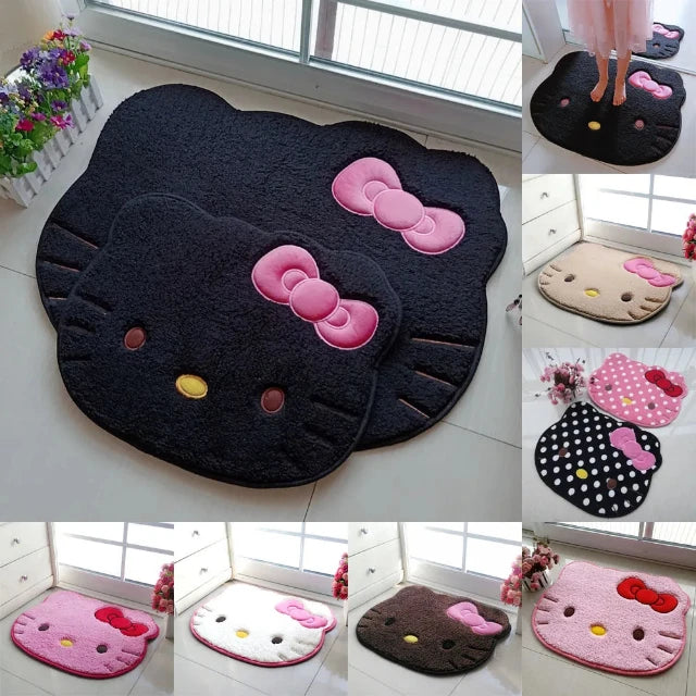 FelineLux Hello Kitty tapijt | Zachte pluche antislipmat voor badkamer en woonkame