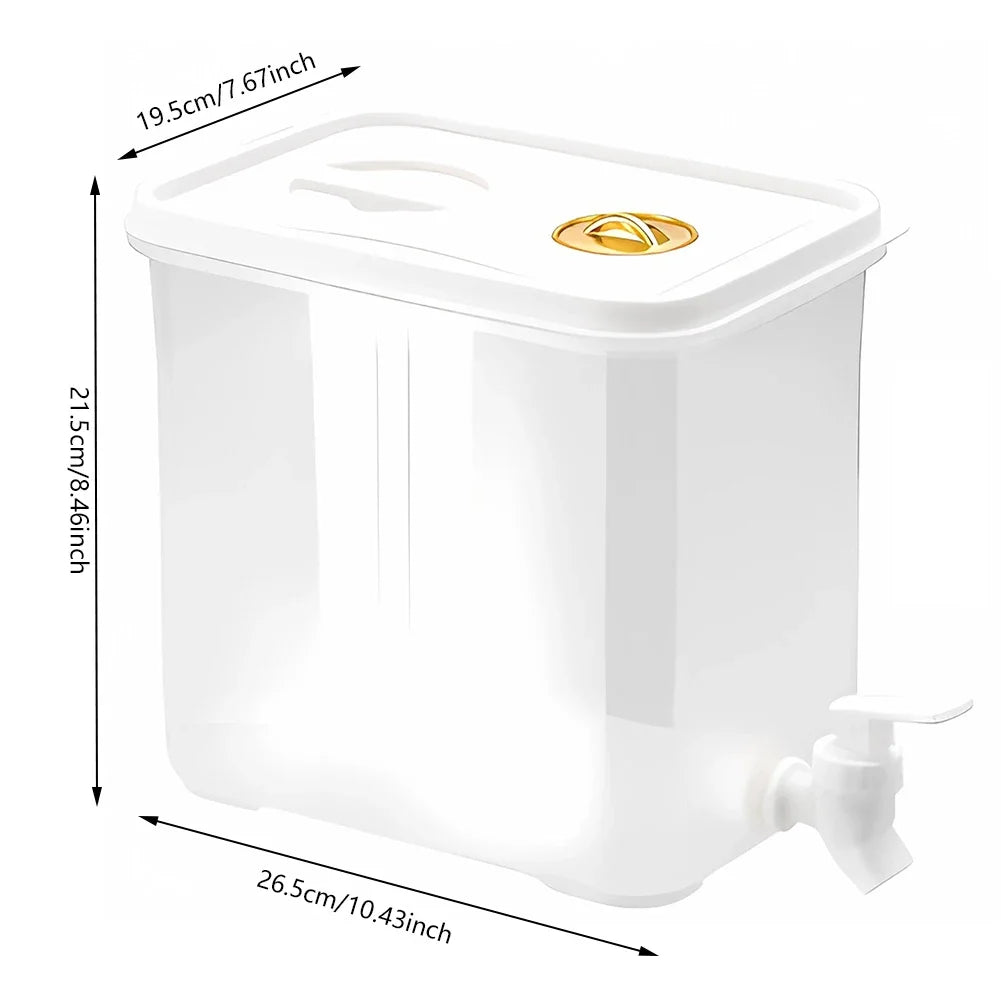 AquaGlide Ice Drink Dispenser | 3.5/5/10L Refrigerator-friendly juice jug with tap and lid for water and juice