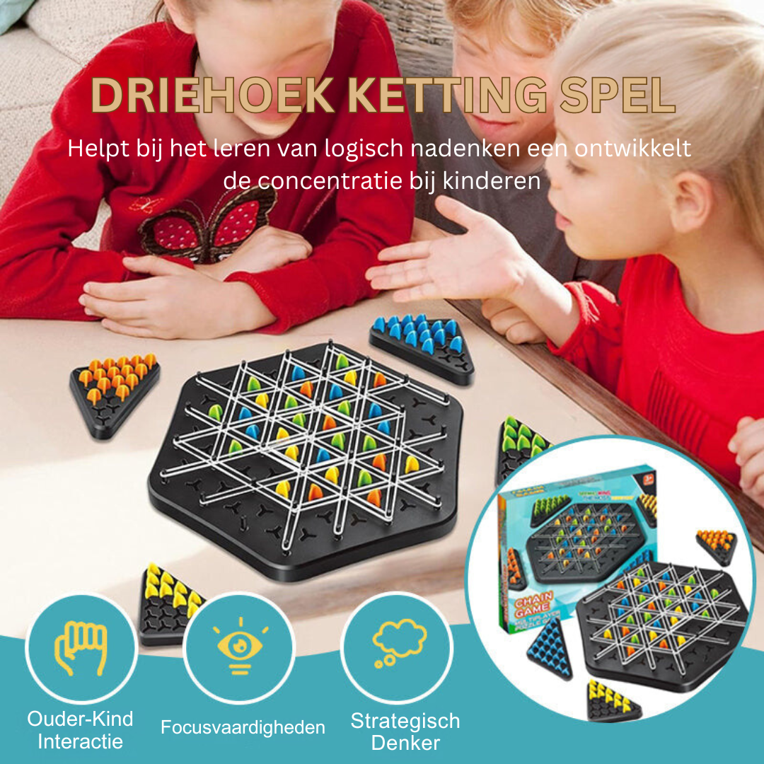 PlaySmart Driehoek Ketting Spel | Ontwikkel essentiële vaardigheden terwijl je plezier hebt.