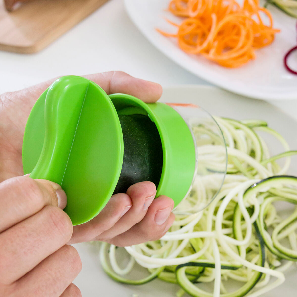 Groente spiraalsnijder | Handmatige courgettesnijder en aardappelspiraalsnijder voor in de keuken