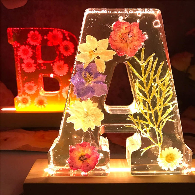 FloraGlow Bloem Nachtlampje | Decoratieve initialenlamp met zachte LED-verlichting voor een romantische sfee