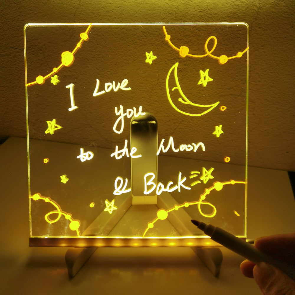 Lumineuze Schrijfbord | Creatieve acryl bord met magische lichteffecten