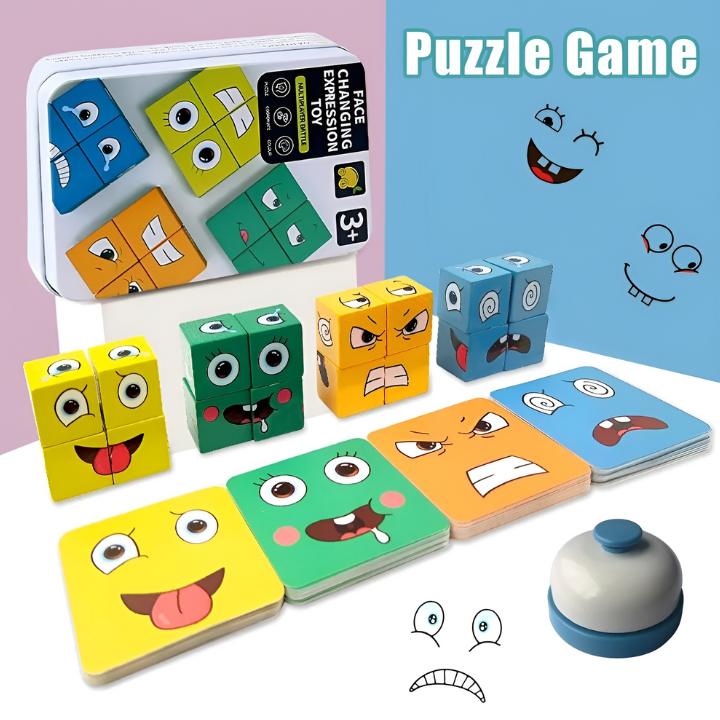 ExpressionBlox Montessori Blokken Set | Emotie Puzzel en Tafelspel voor kinderen