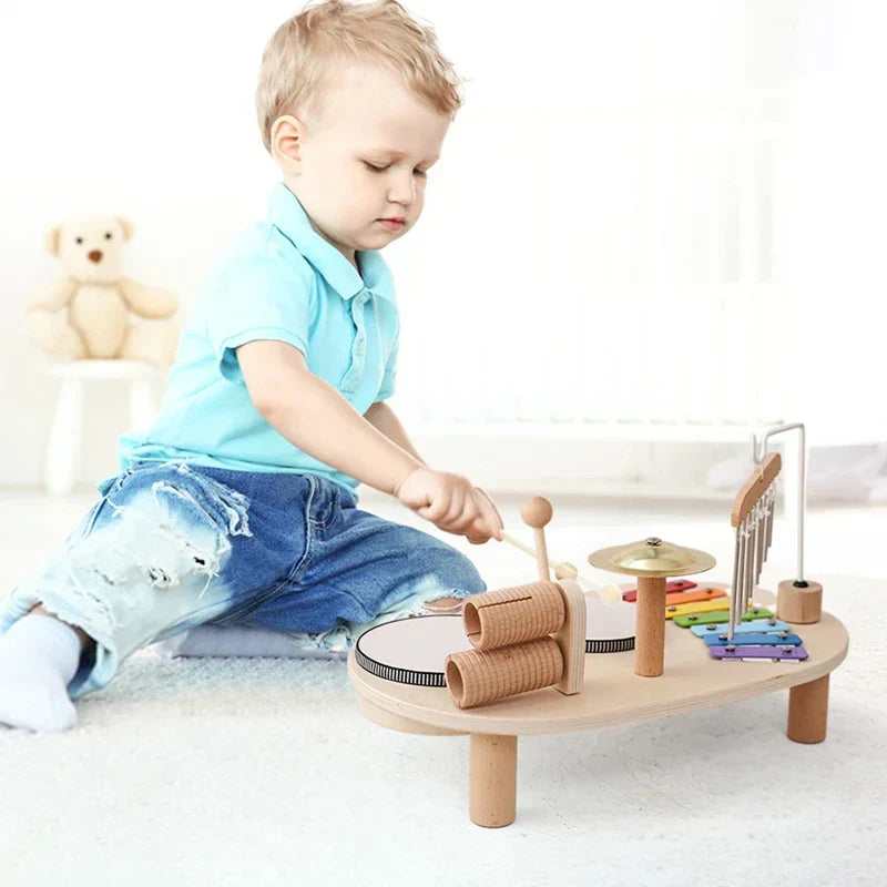 Kindermuziek Speeltafel van Hout | Educatief houten muziekspeelgoed voor kinderen