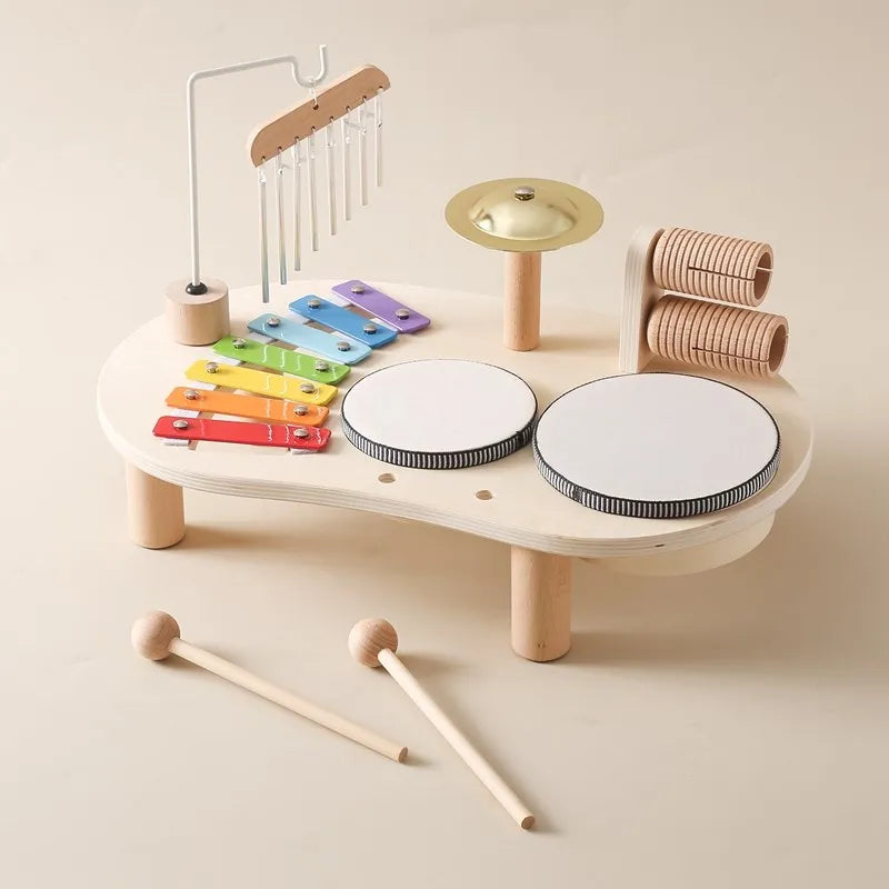 Kindermuziek Speeltafel van Hout | Educatief houten muziekspeelgoed voor kinderen