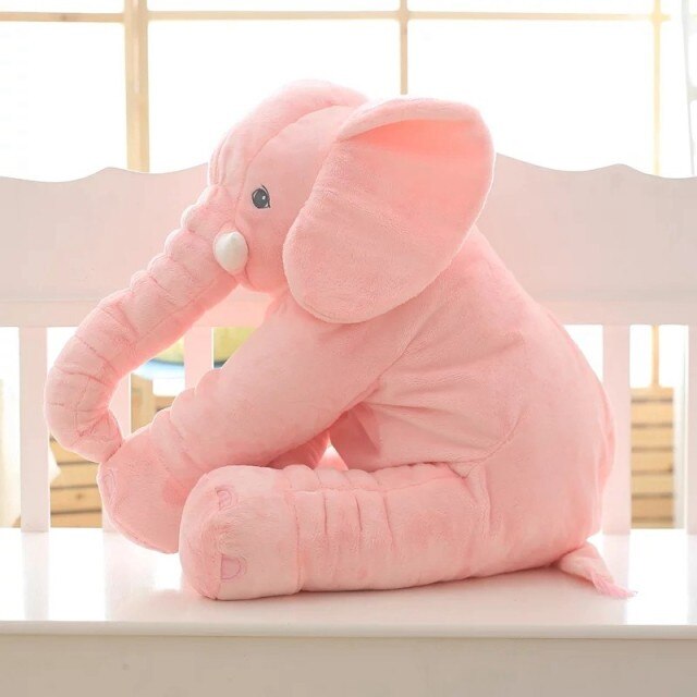 Pluche olifant | Groot zacht olifantenkussen en knuffel voor baby's en kindere