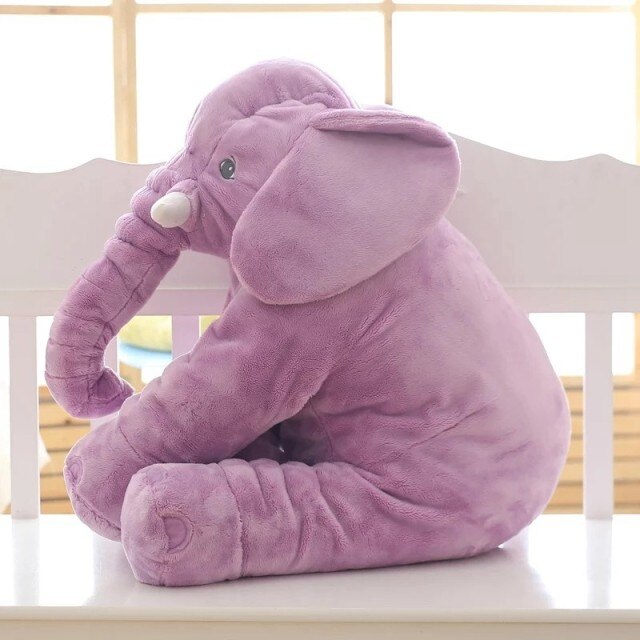 Pluche olifant | Groot zacht olifantenkussen en knuffel voor baby's en kindere