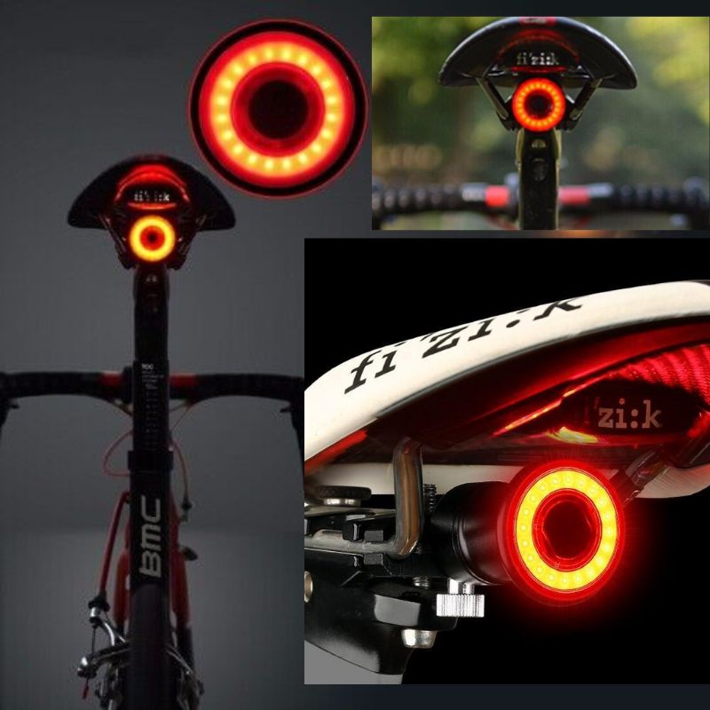 Fietsachterlicht met automatische remdetectie | IPX6 waterdichte LED fietslamp USB oplaadbaa