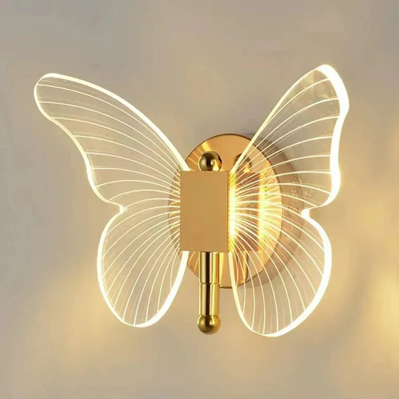 StralendeAura Vlinder Wandlamp | Unieke wandlamp met LED-licht en geraffineerd vlinderontwerp voor je interieurontwer